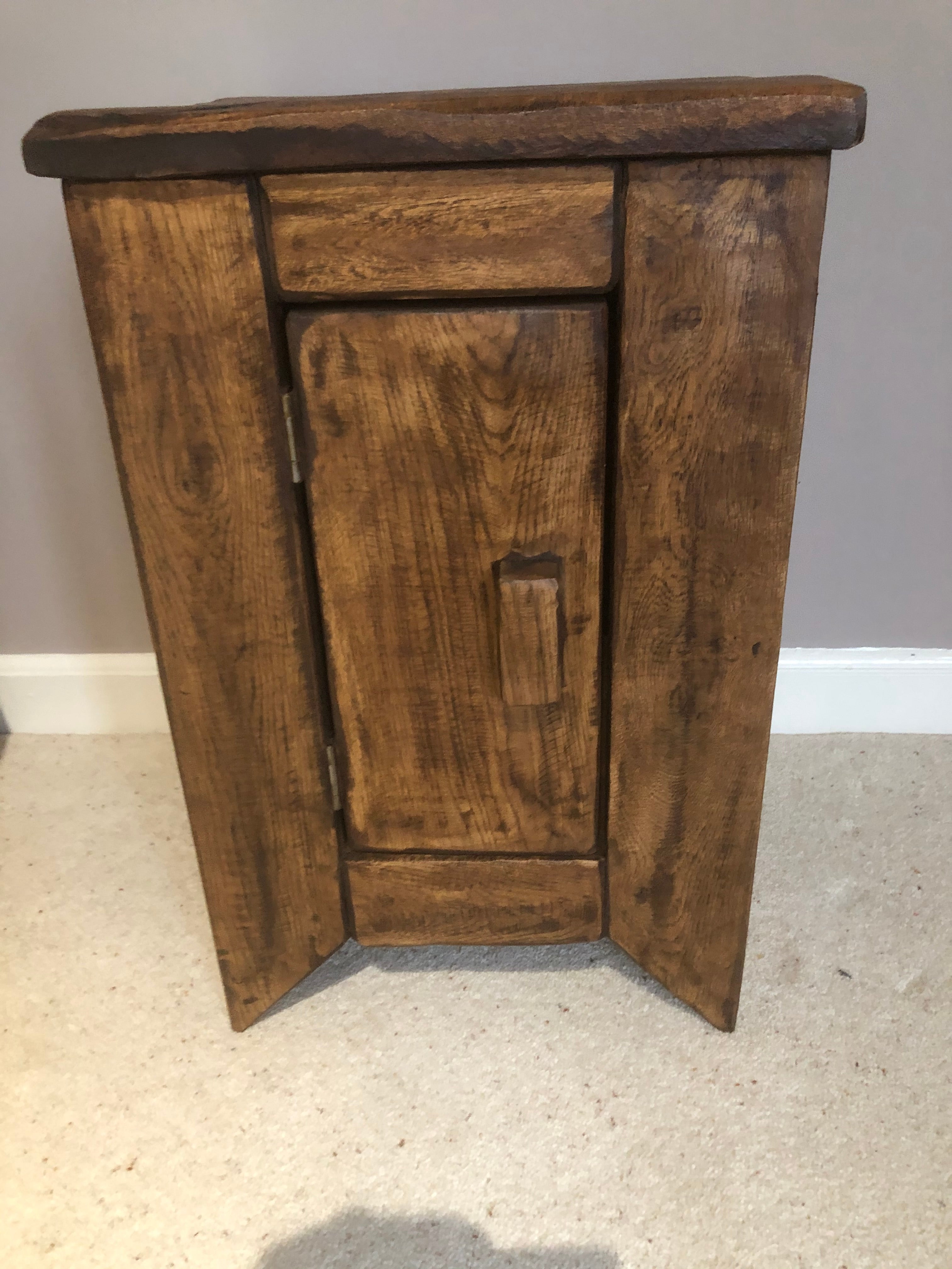 Handcrafted Reclaimed French Oak Bedside Tables