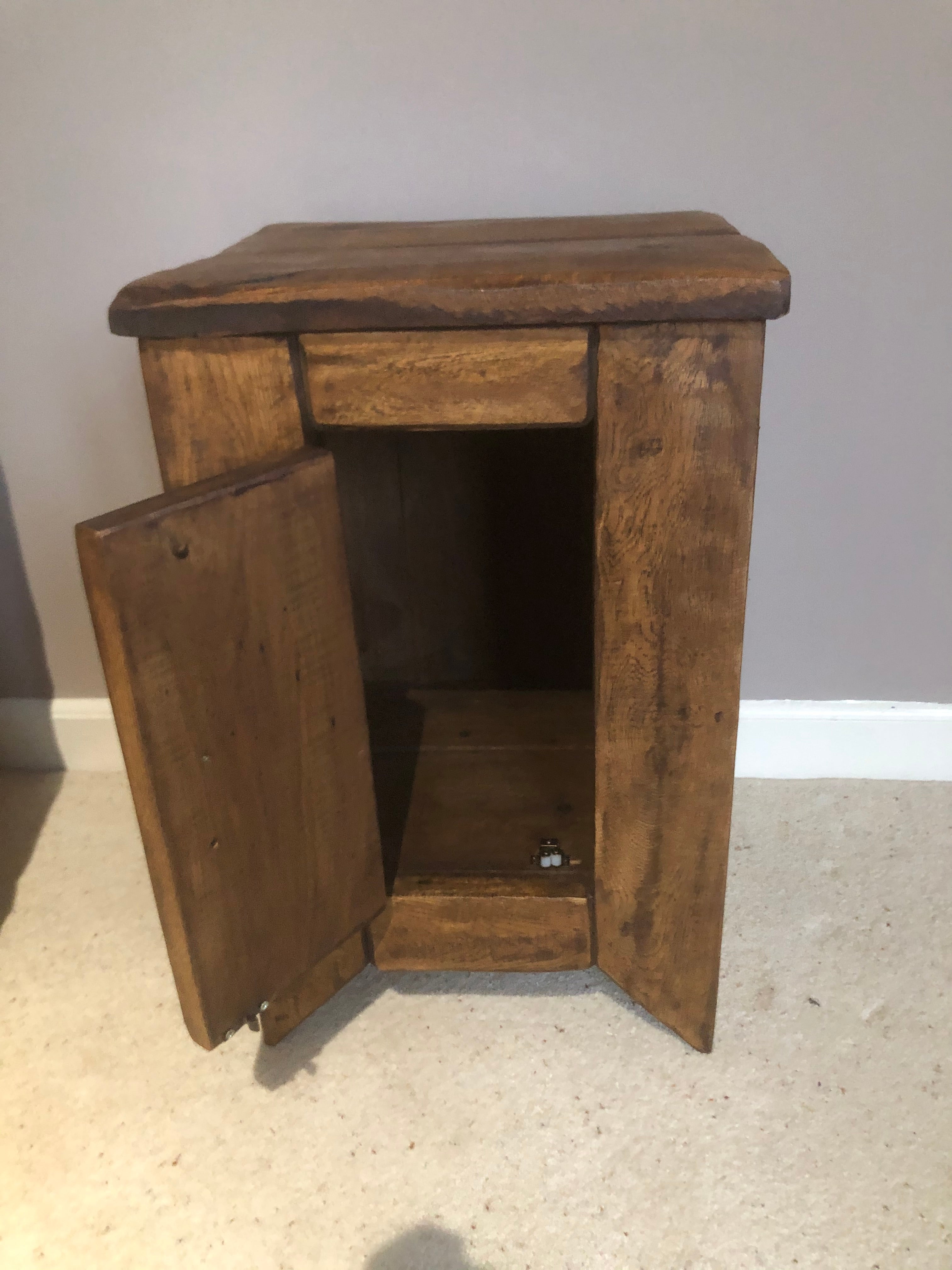 Handcrafted Reclaimed French Oak Bedside Tables