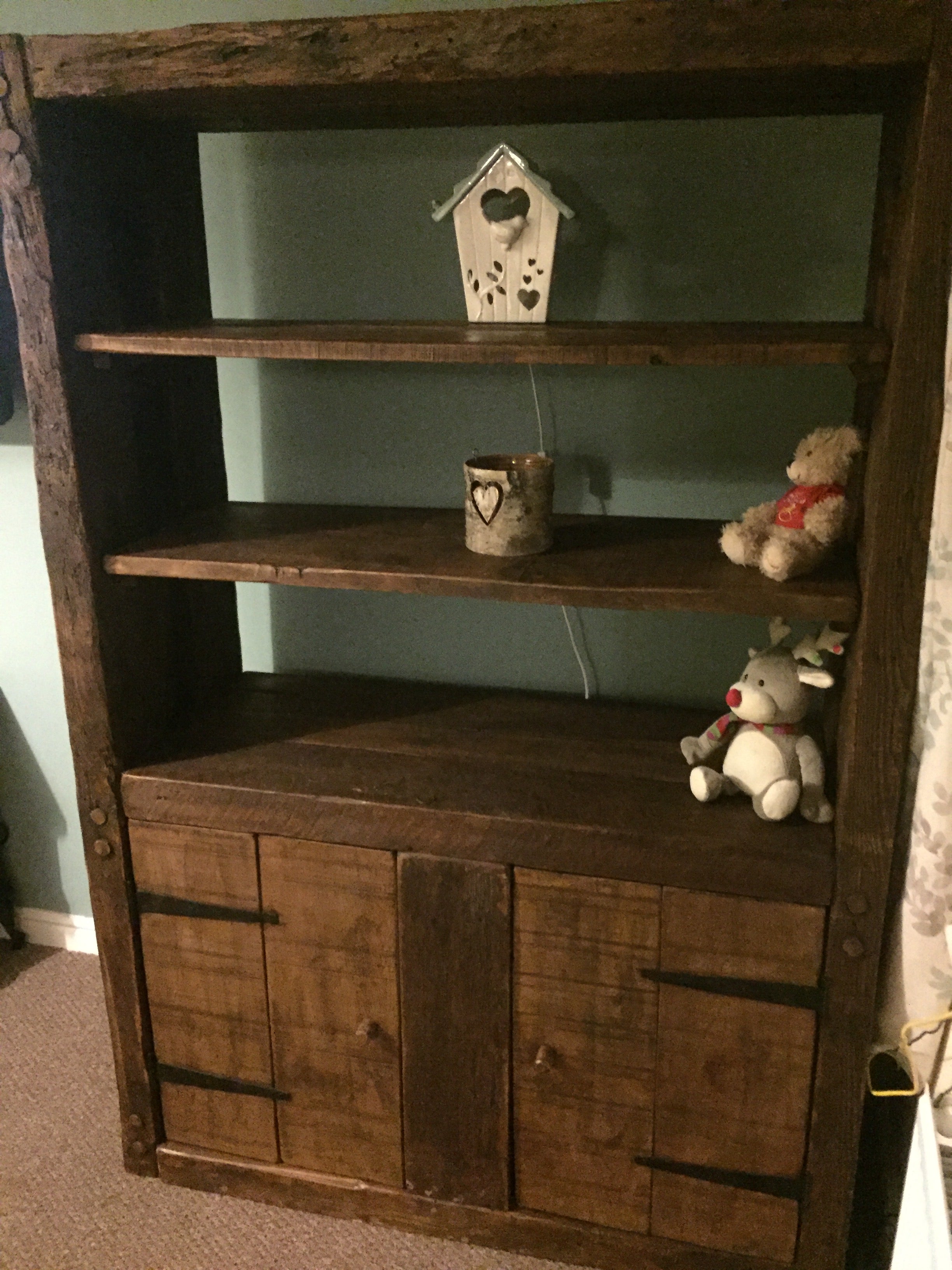 Chunky Rustic Reclaimed Wood Shelving Unit