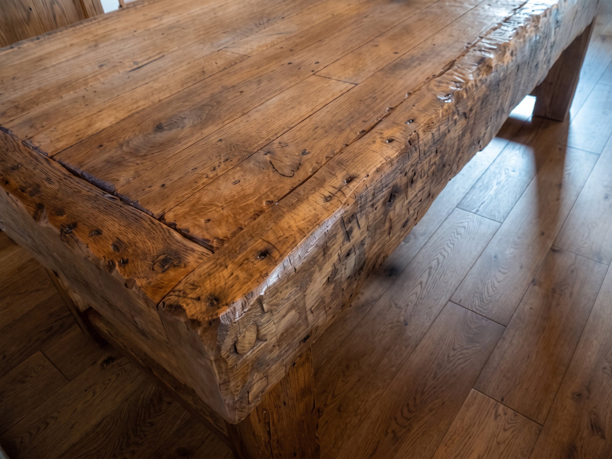 Chunky Reclaimed French Oak Dining Table