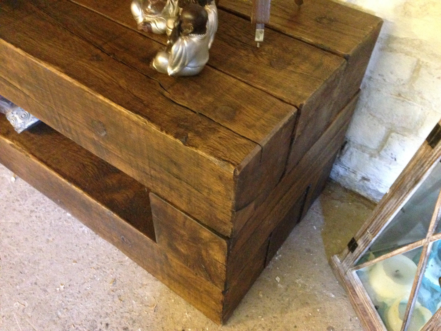 Handmade tv unit made from old french oak!