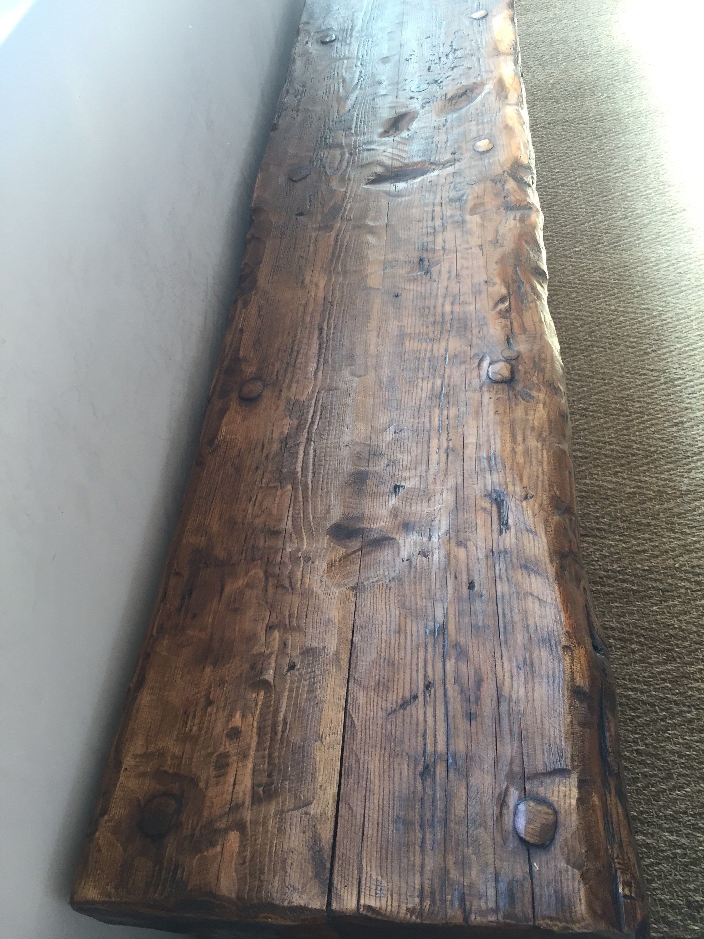 Handmade Rustic Reclaimed Wood TV Unit with Storage