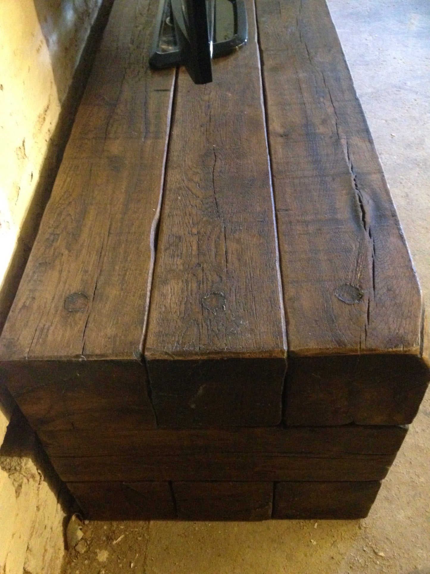 Handmade tv unit made from old french oak!