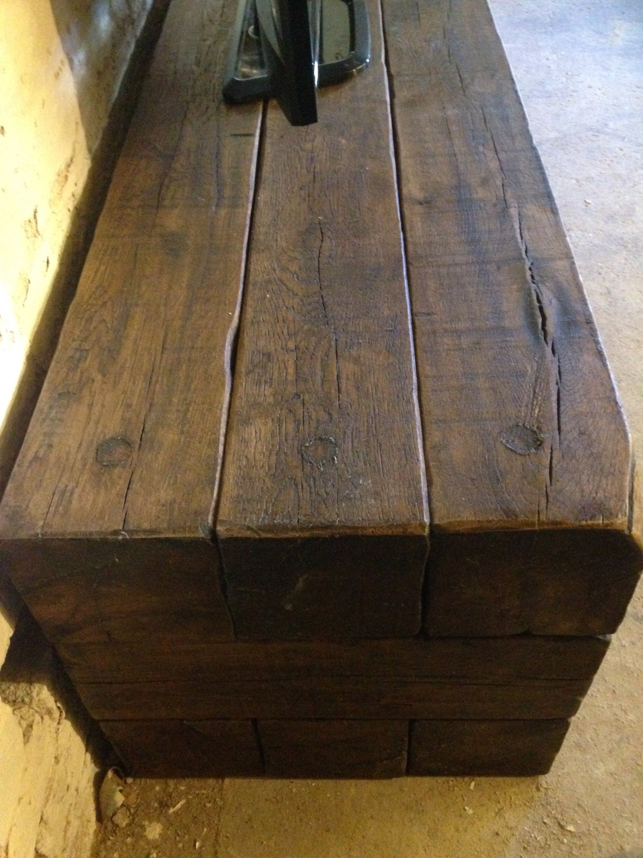Handmade Reclaimed French Oak TV Unit Cabinet