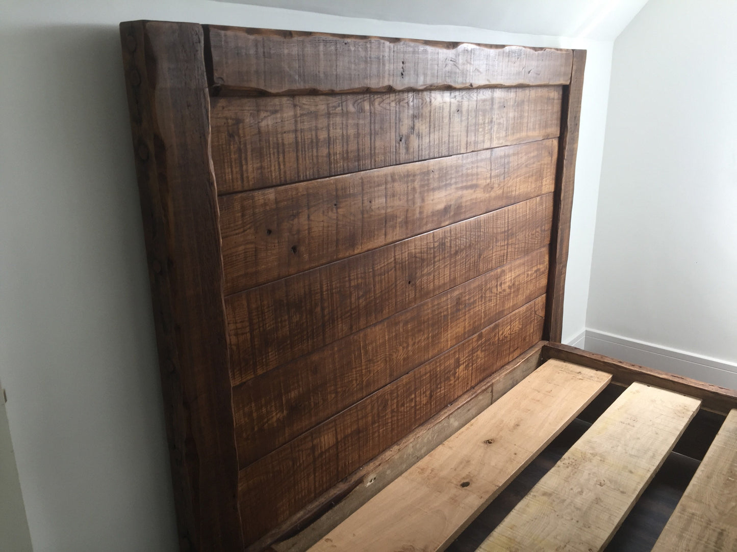 Chunky French oak bed