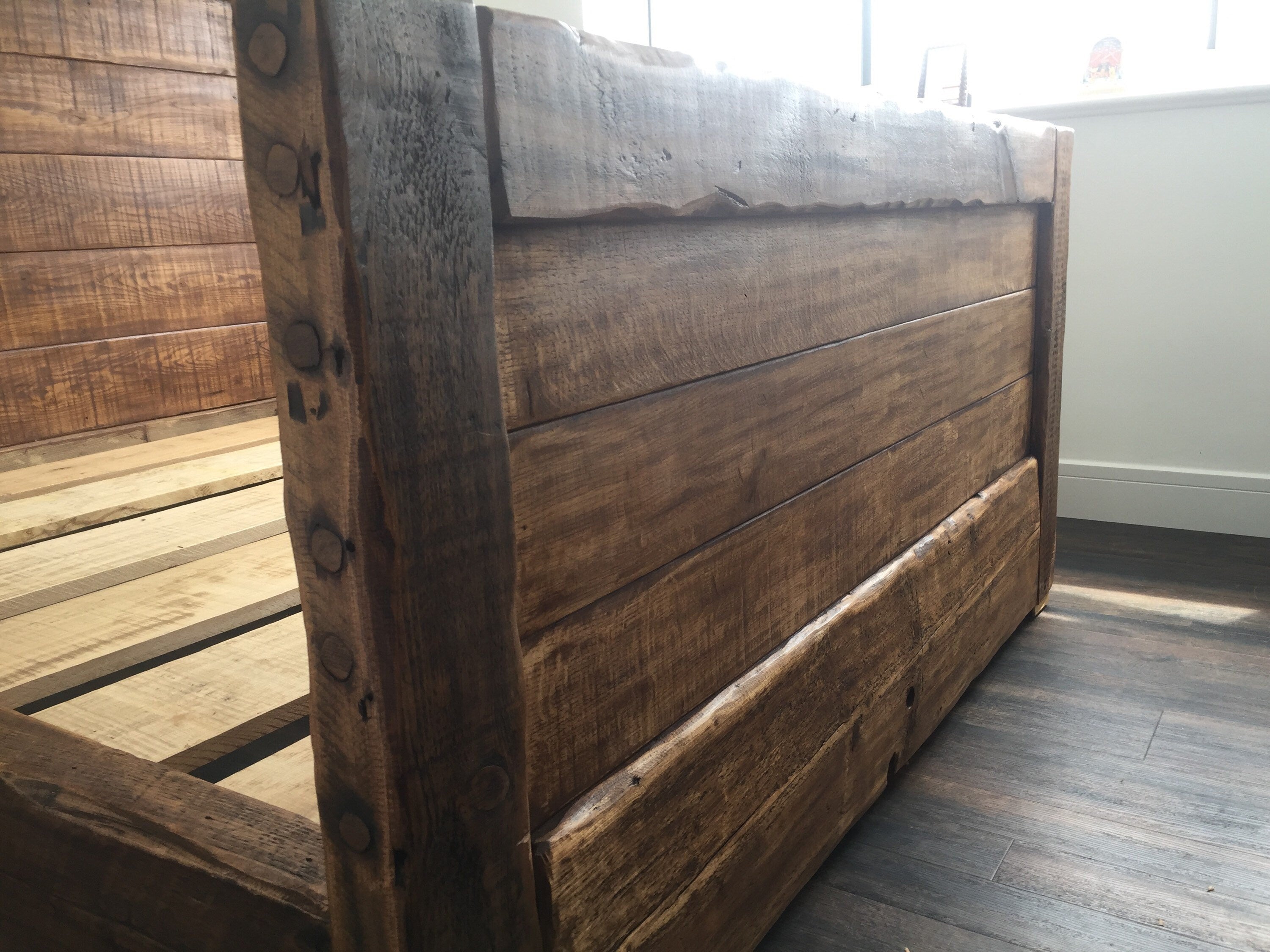 Chunky Reclaimed French Oak Bed Frame