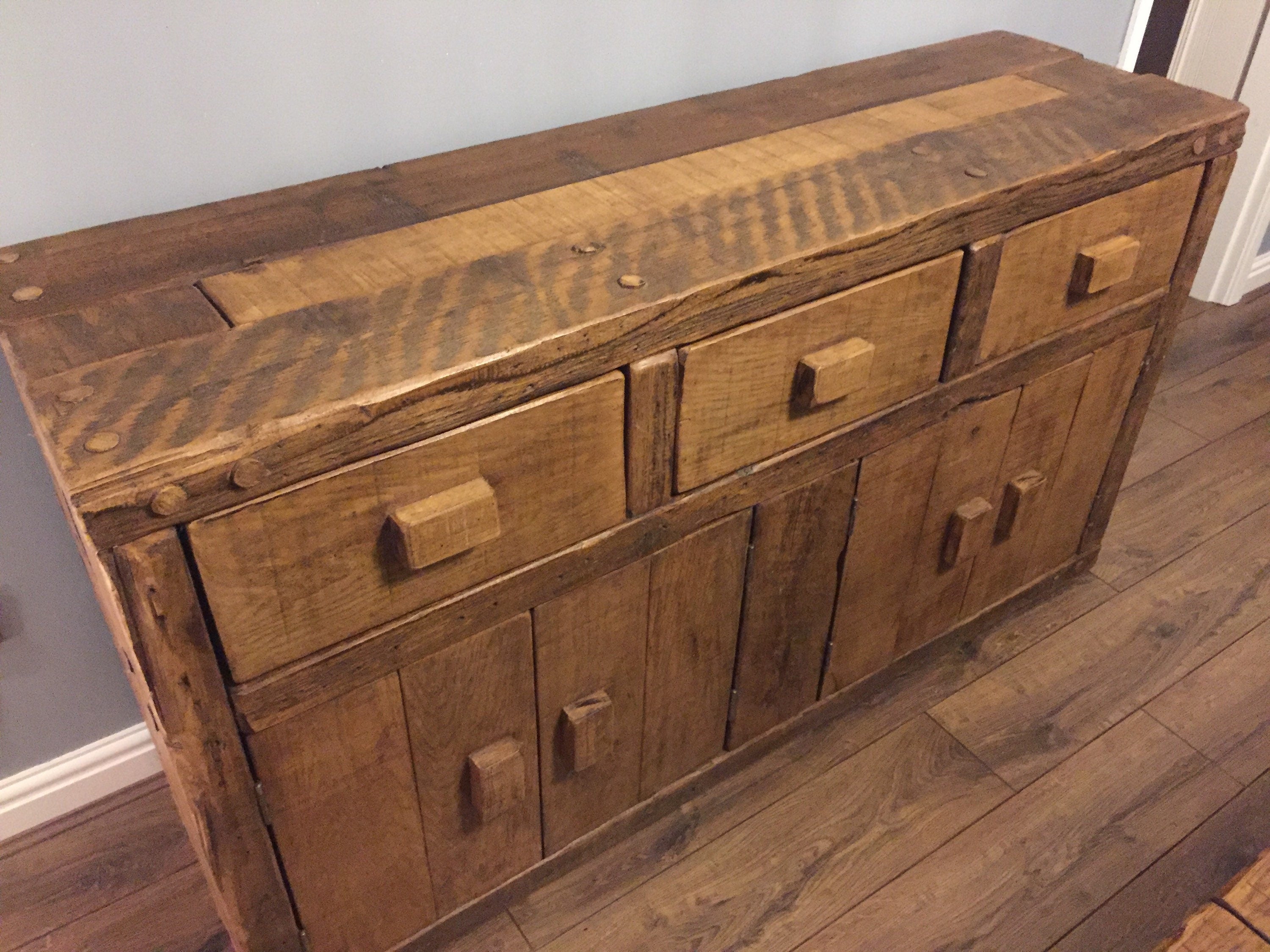 Chunky Reclaimed French Oak Cupboard Storage Unit