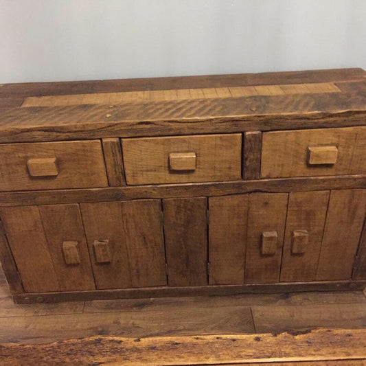 Chunky cupboard made from related French oak!