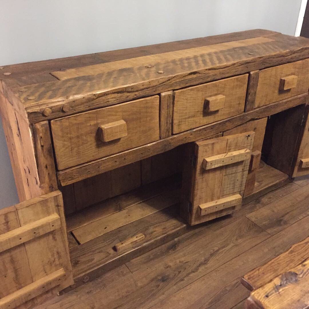 Chunky Reclaimed French Oak Cupboard Storage Unit