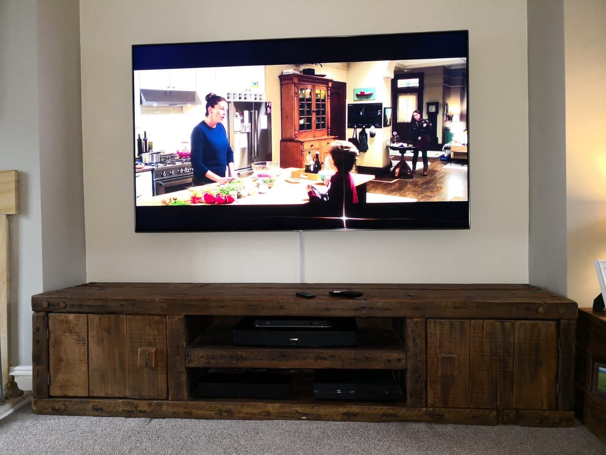 Handmade Reclaimed French Oak TV Unit Stand