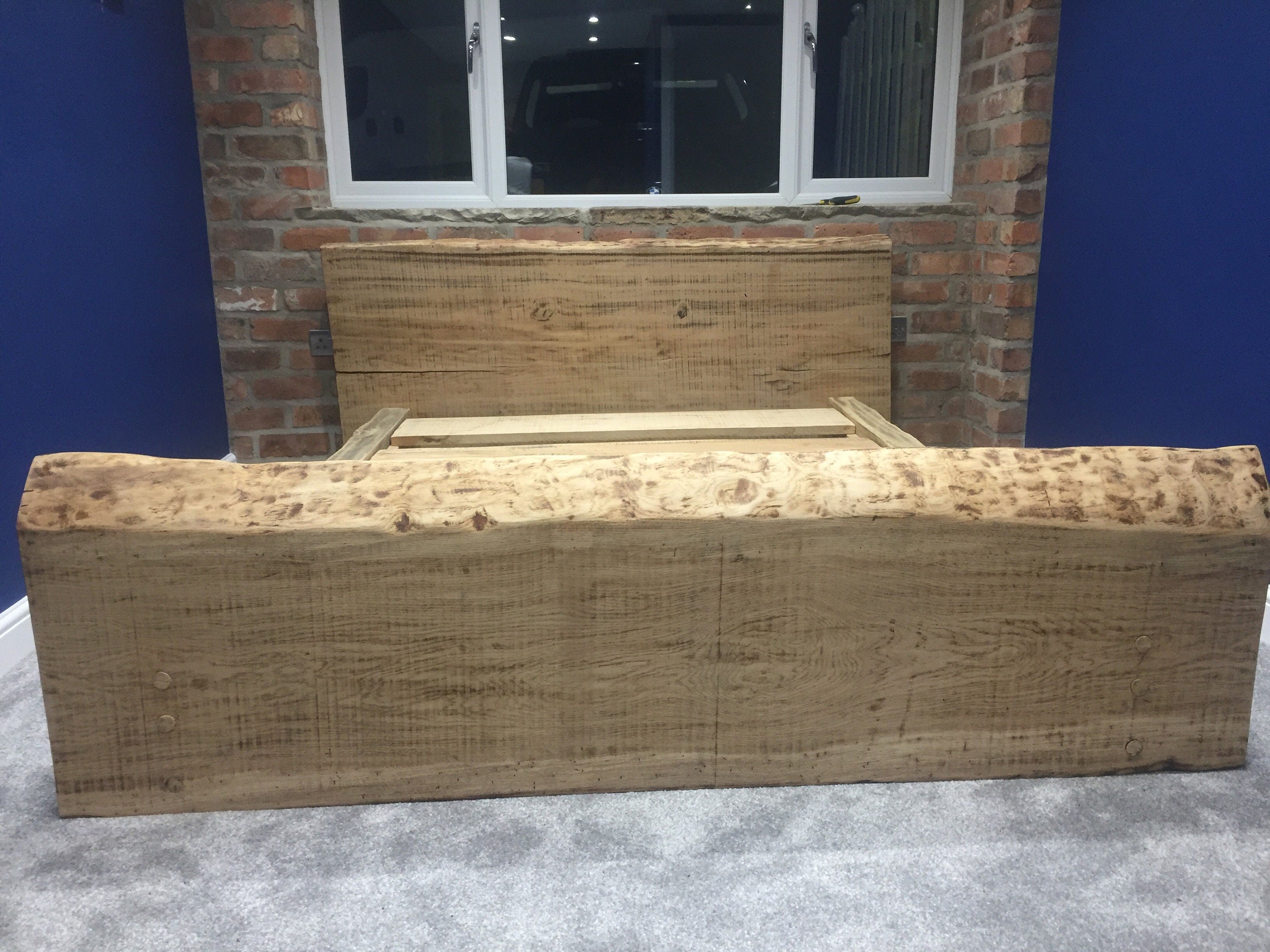 Waney Edge Chunky Reclaimed French Oak Bed Frame