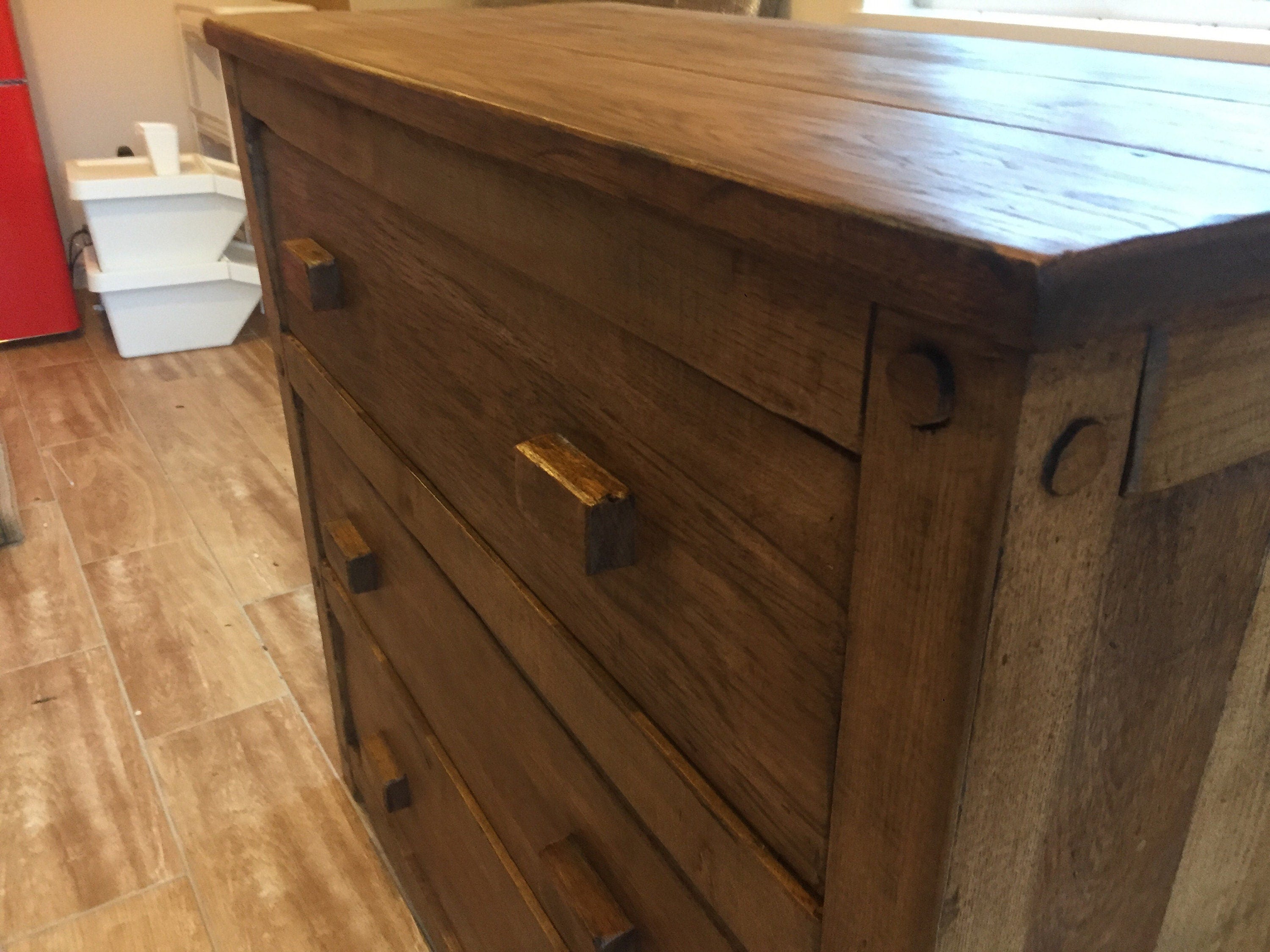 Handcrafted Solid Oak Chest of Drawers