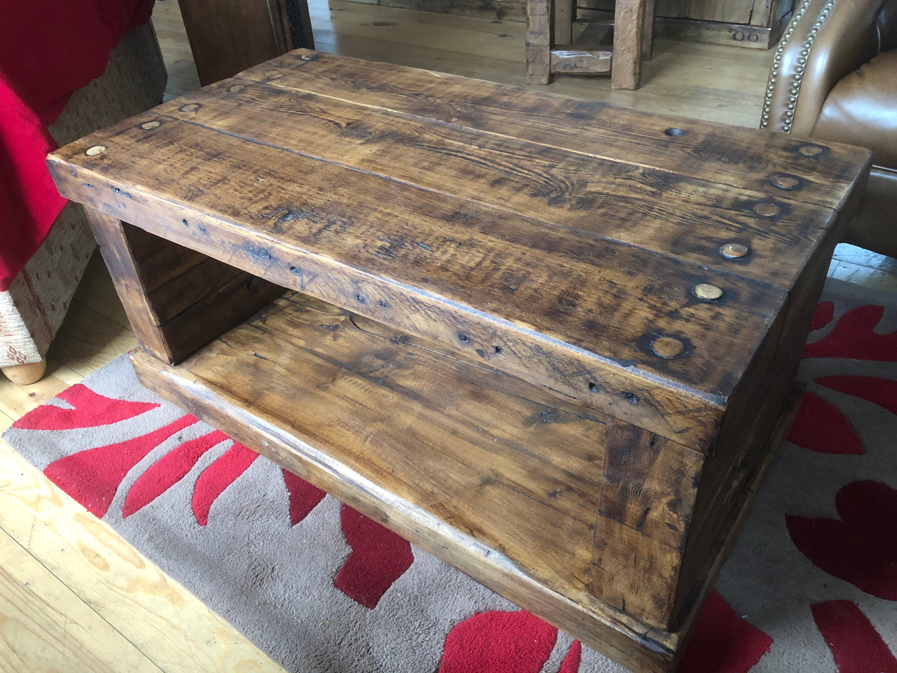 Chunky Rustic Reclaimed Timber Coffee Table