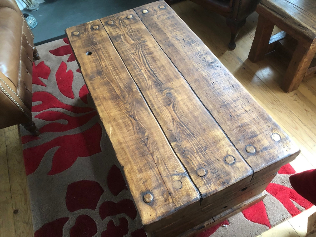 Chunky Rustic Reclaimed Timber Coffee Table
