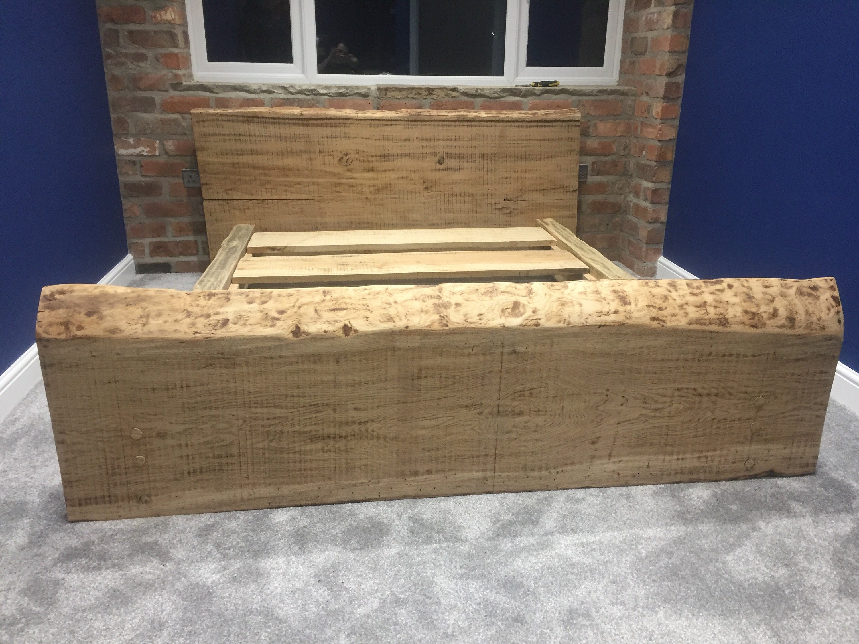 Waney Edge Chunky Reclaimed French Oak Bed Frame