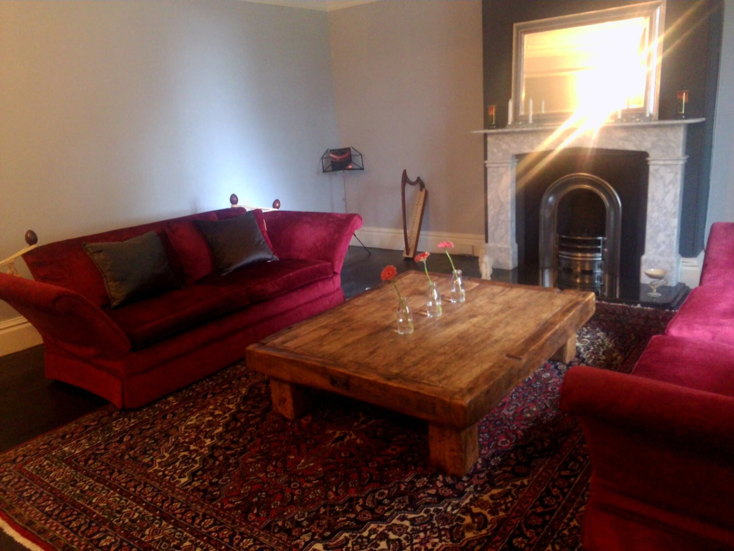 Chunky French oak coffee table