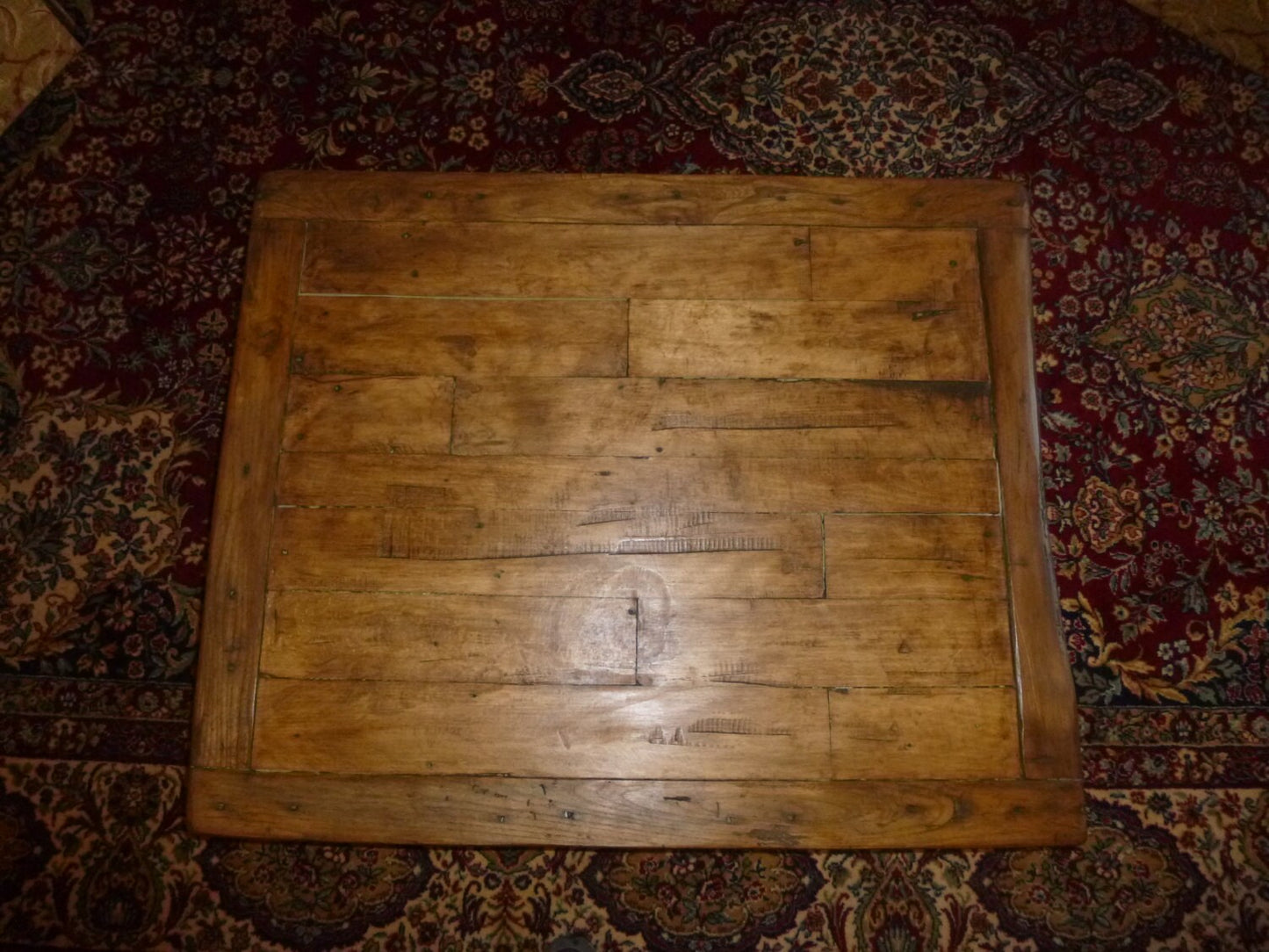 Chunky French oak coffee table