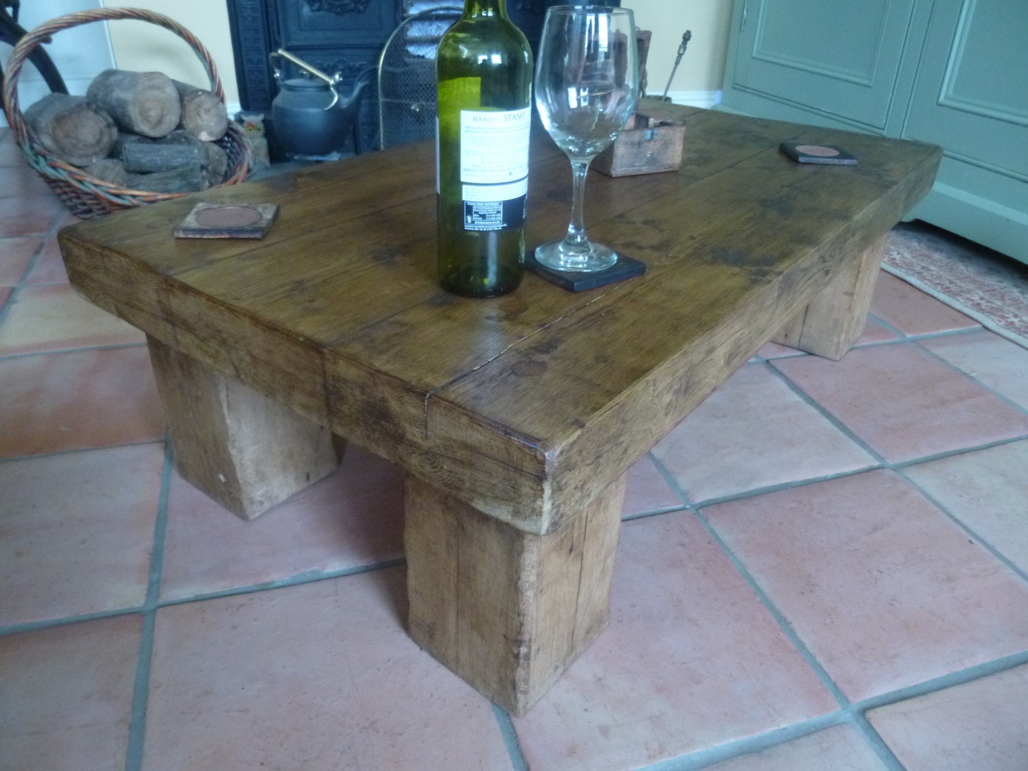 Handcrafted Rustic Reclaimed Timber Coffee Table
