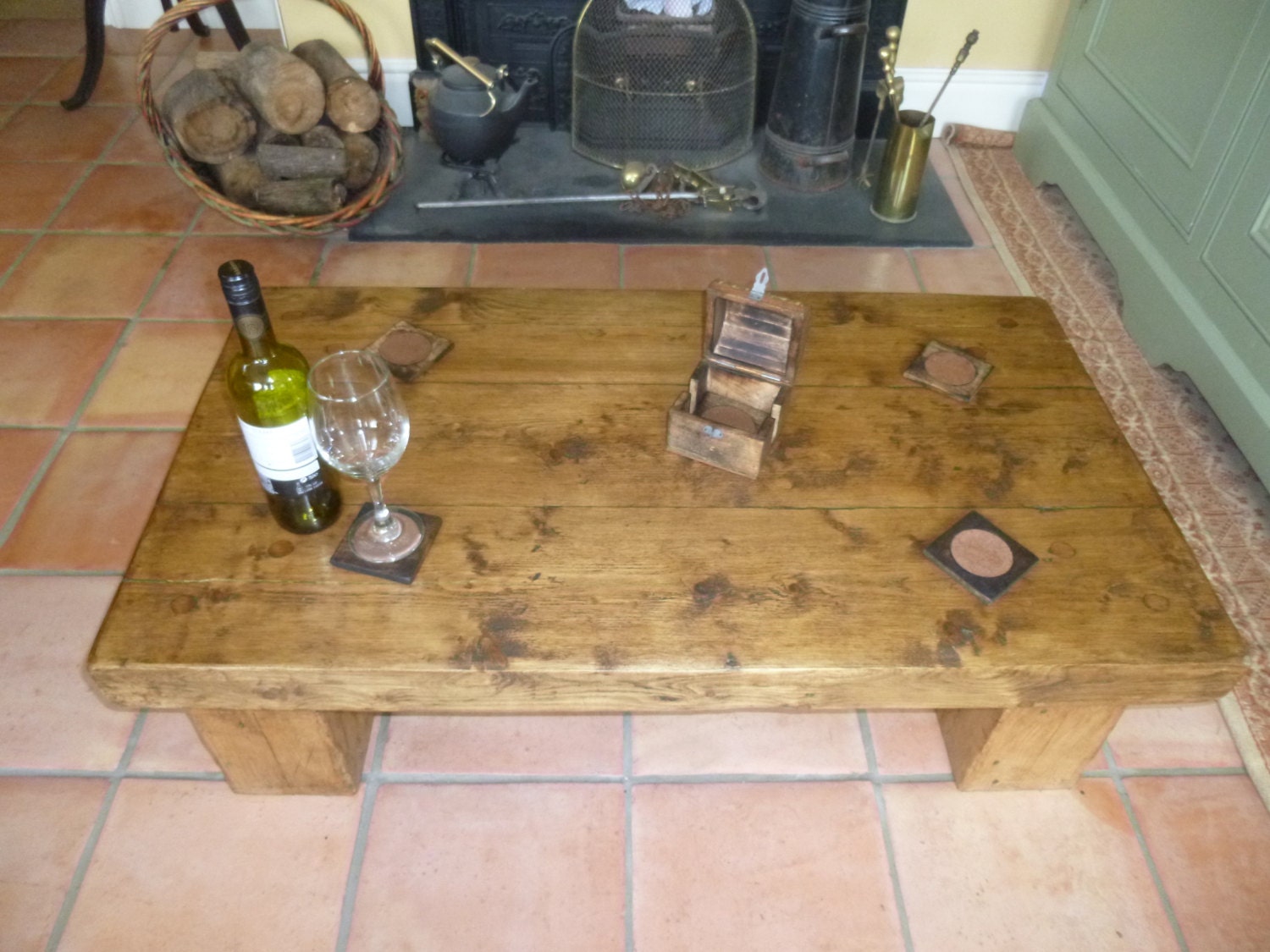 Handcrafted Rustic Reclaimed Timber Coffee Table
