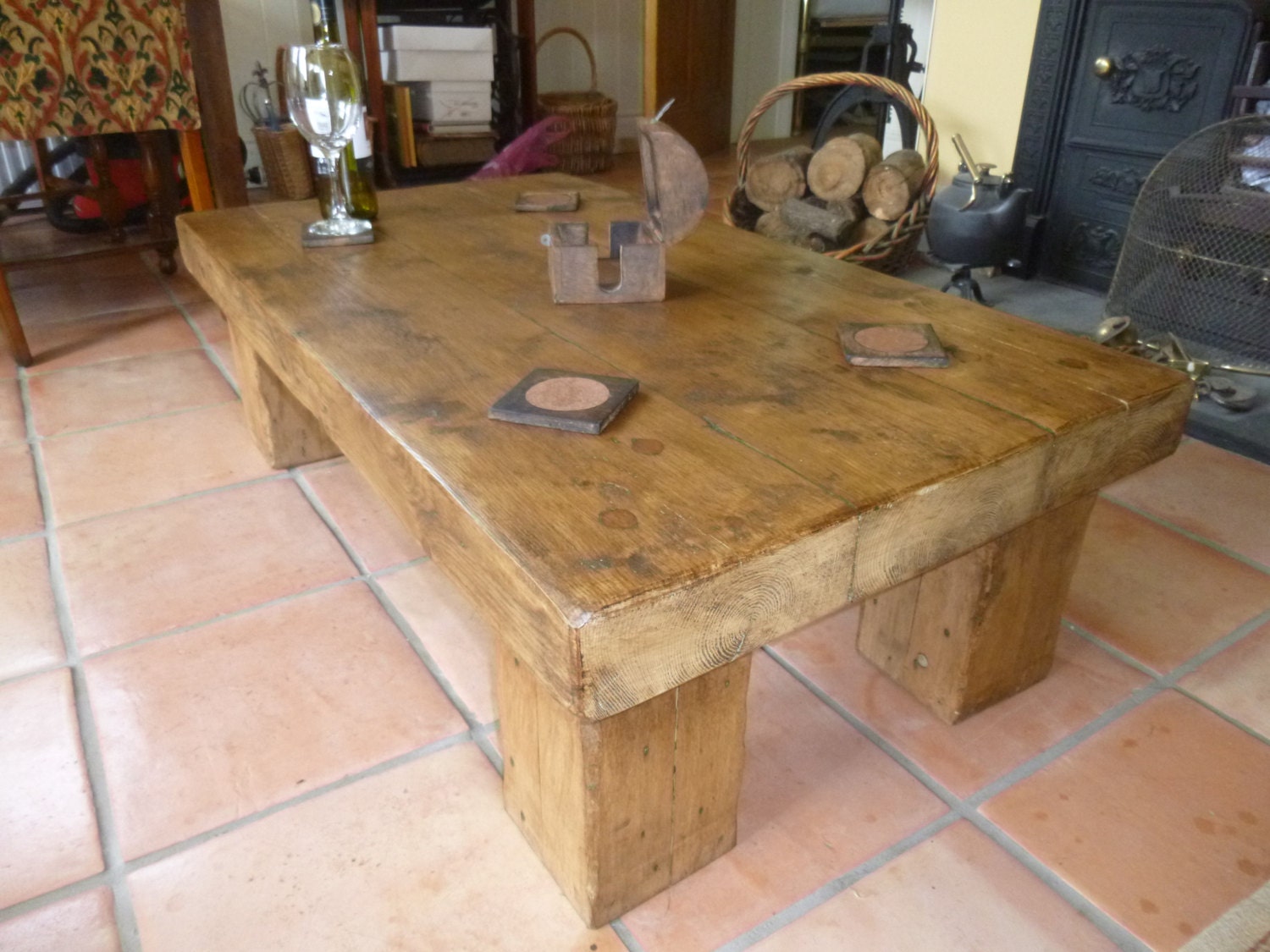 Handcrafted Rustic Reclaimed Timber Coffee Table