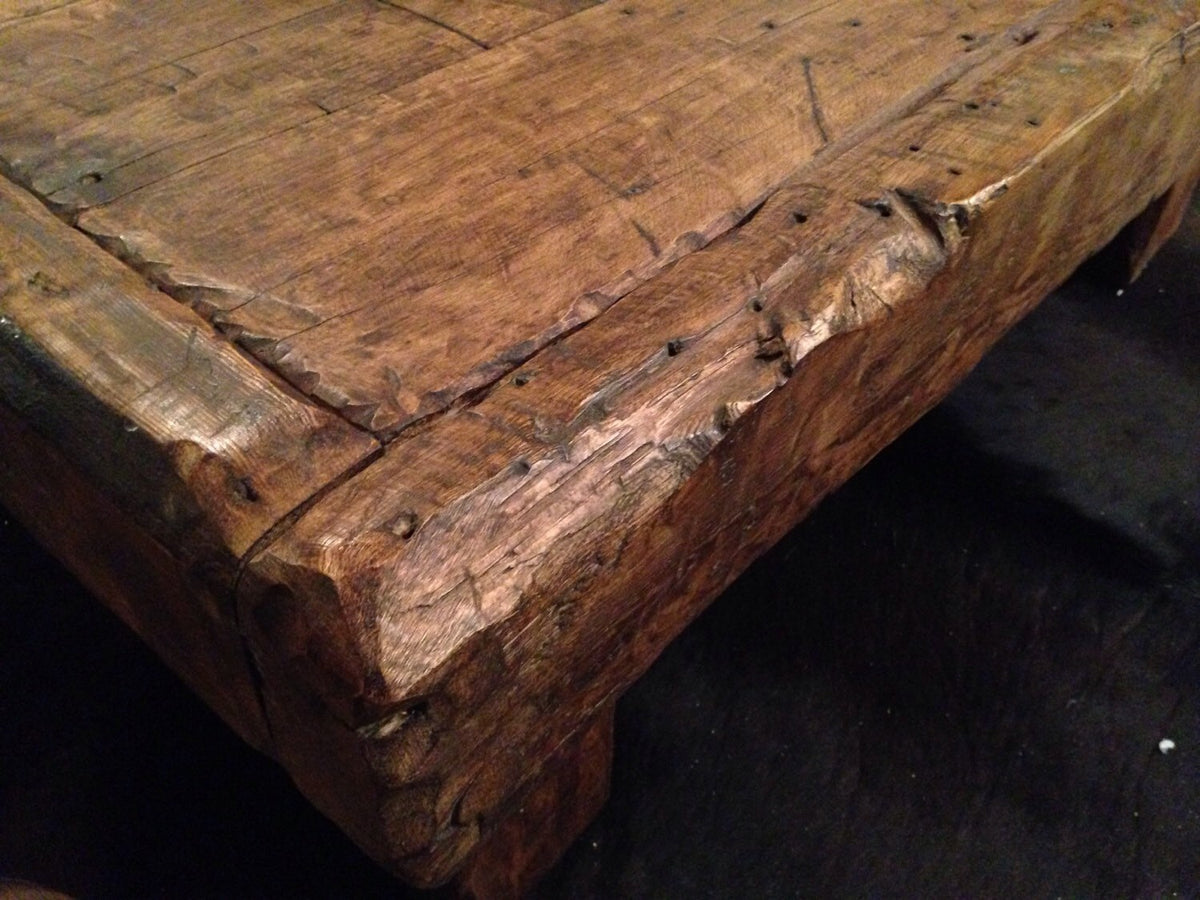 Handmade Rustic Reclaimed French Oak Coffee Table