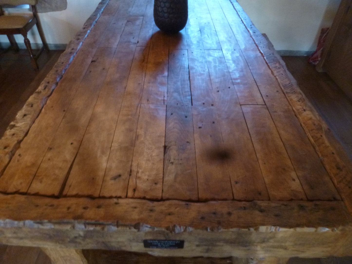 Chunky Dining table made from old french oak.