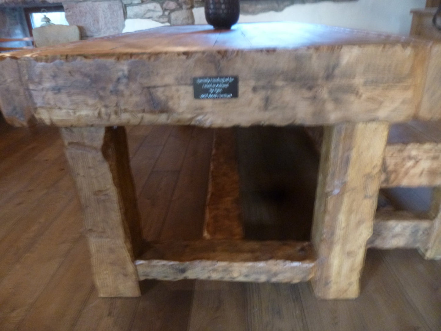 Chunky Dining table made from old french oak.