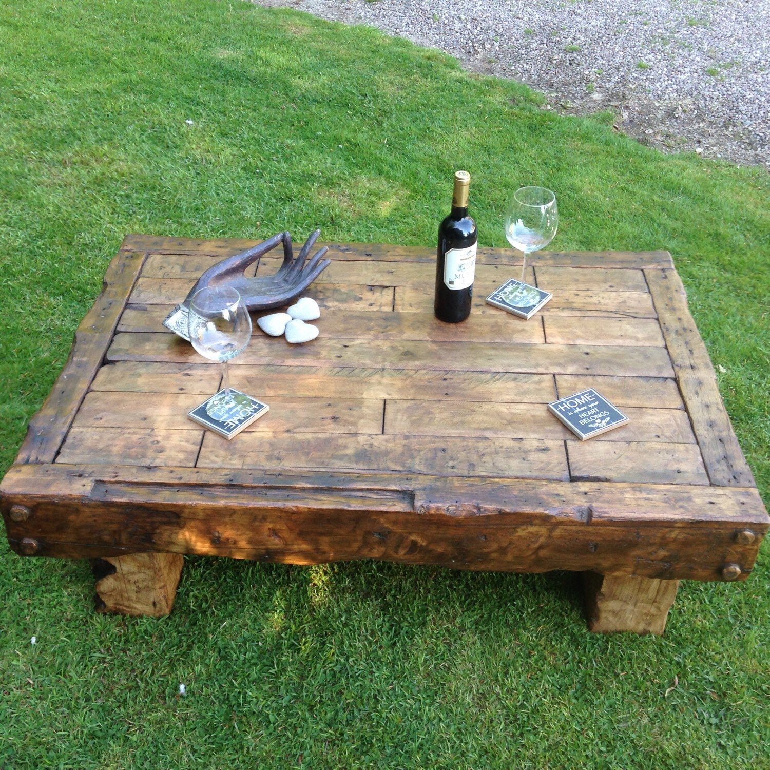 Handmade Rustic Reclaimed Hardwood Coffee Table